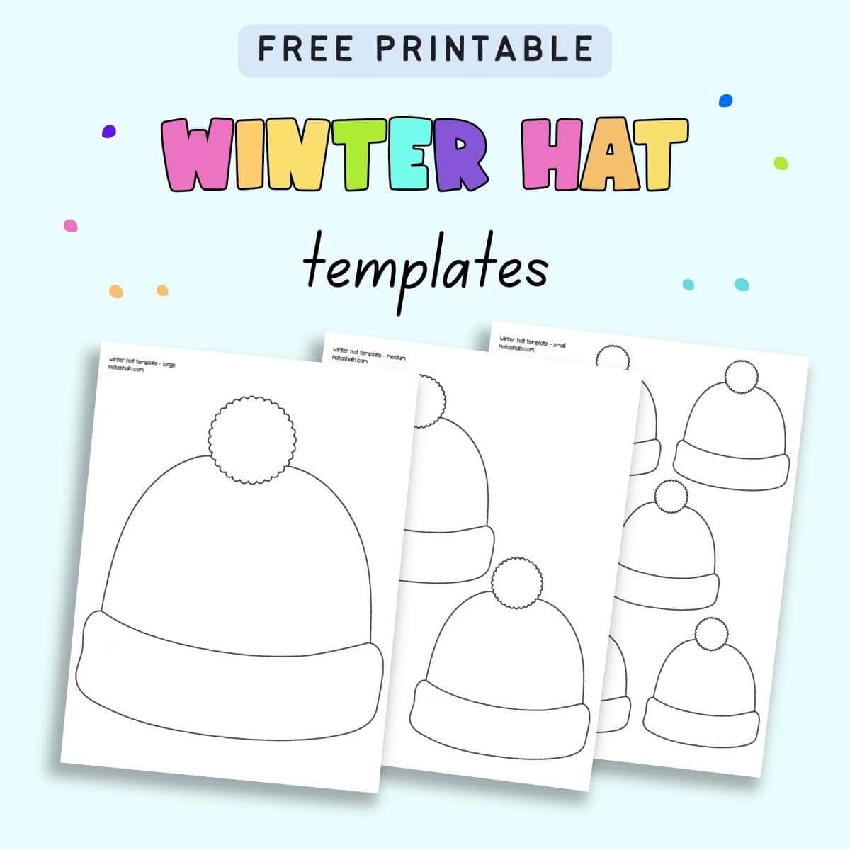 free winter hat template printables - the artisan life